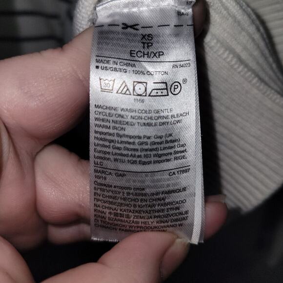 Gap Bon Vivant Womens Raglan Sweater Size XS White And Navy Stripe - Picture 7 of 11